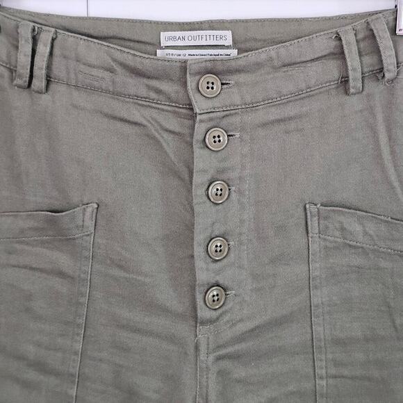 Urban Outfitters Women's Lance Utility Trousers Pants 8 High Waist Baggy Twill - Picture 3 of 6